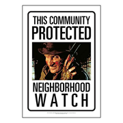 Nightmare on Elm Street Freddy Krueger Community Watch Tin Sign