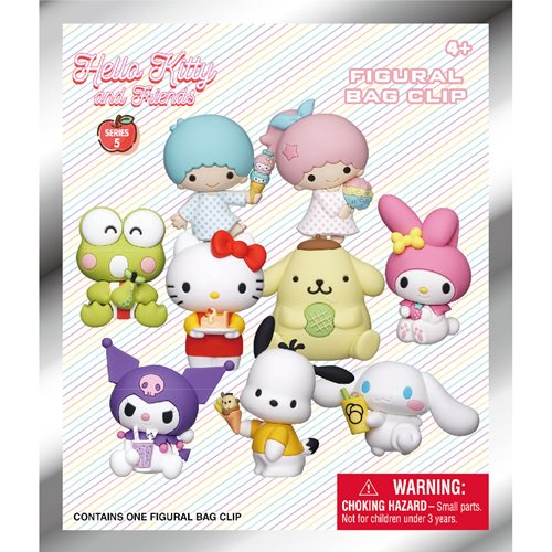 Hello Kitty and Friends Series 5 3D Foam Bag Clip Random 6-Pack