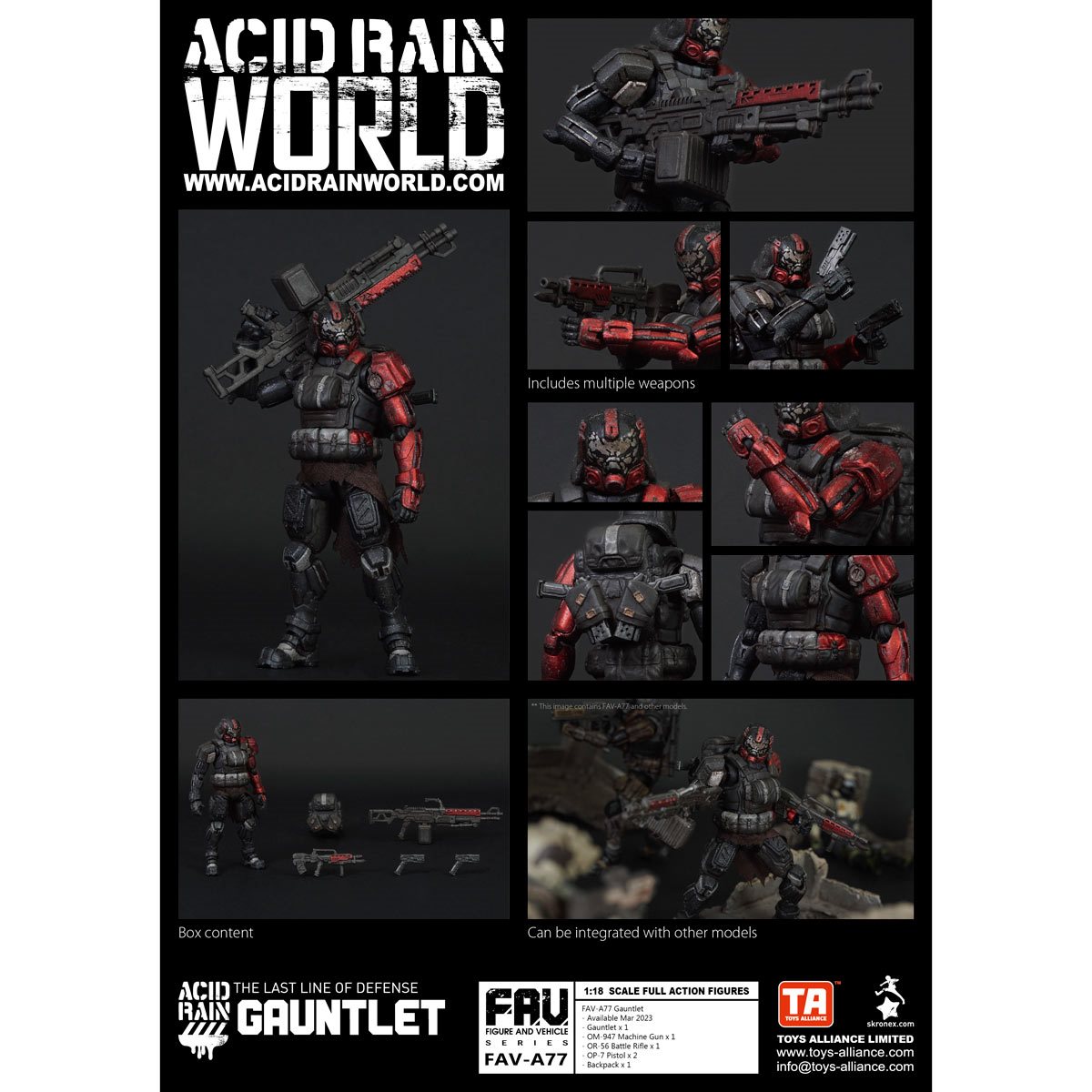 Acid Rain Gauntlet 1:18 Scale Action Figure