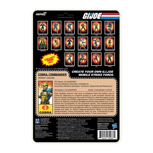 G.I. Joe Cobra Commander (Once a Man) 3 3/4-Inch ReAction+ Figure, Not Mint