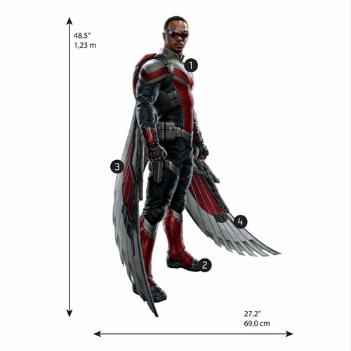 Falcon and the Winter Soldier Falcon Peel and Stick Giant Wall Decals