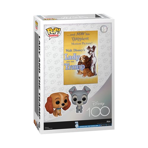 Disney 100 Lady and the Tramp Pop! Movie Poster #15 with Case