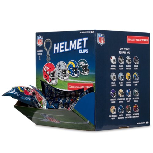 NFL McFarlane SportsPicks Helmets Series 1 Backpack Clips Blind Bag Case of 24