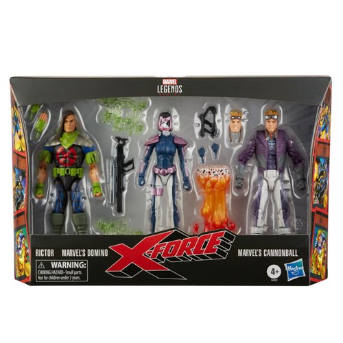 X-Force Marvel Legends Rictor, Domino, and Cannonball 6-Inch Action Figures 3-Pack