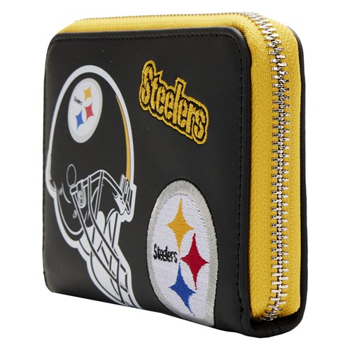 NFL Pittsburgh Steelers Patches Zip-Around Wallet