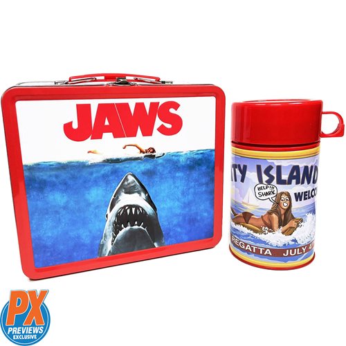 Jaws Tin Titans Lunch Box with Thermos - Previews Exclusive