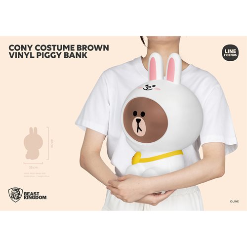 Line Friends Cony Costume Brown VPB-006 Vinyl Piggy Bank