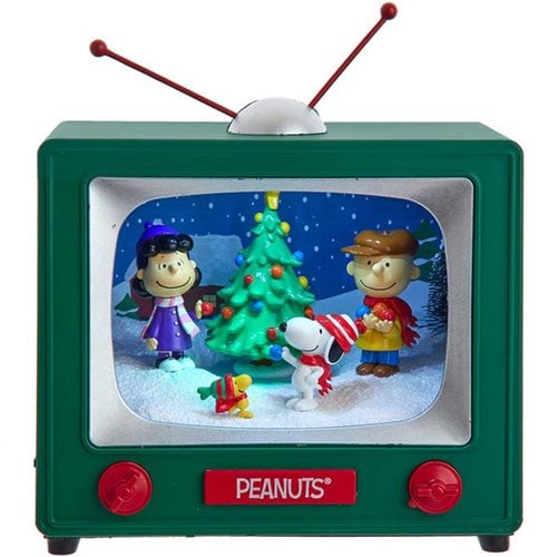 Peanuts Outdoor Scene TV 6-Inch Musical Table Piece