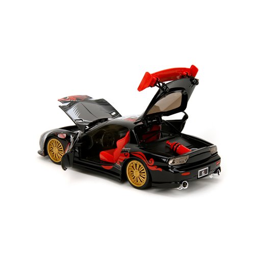 Hollywood Rides Lab Monkeys 1993 Mazda RX7 1:24 Scale Die-Cast Metal Vehicle with Saru Figure