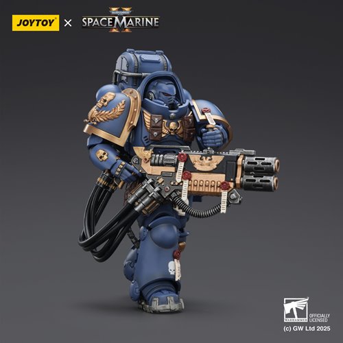 Joy Toy Warhammer Space Marine Ultramarine Heavy Artificer Armour with Relic Multi-Melta 1:18 Scale