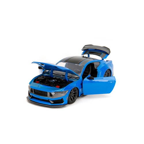 Bigtime Muscle 2024 Blue Ford Mustang Dark Horse 1:24 Scale Die-Cast Metal Vehicle