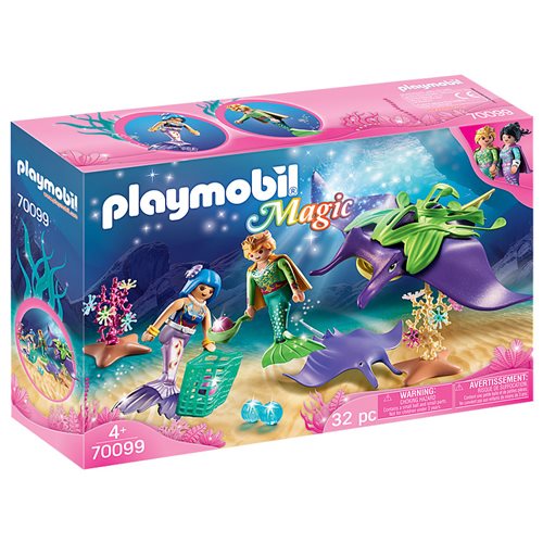 Playmobil 70099 Magical Mermaids Pearl Collectors with Manta Ray