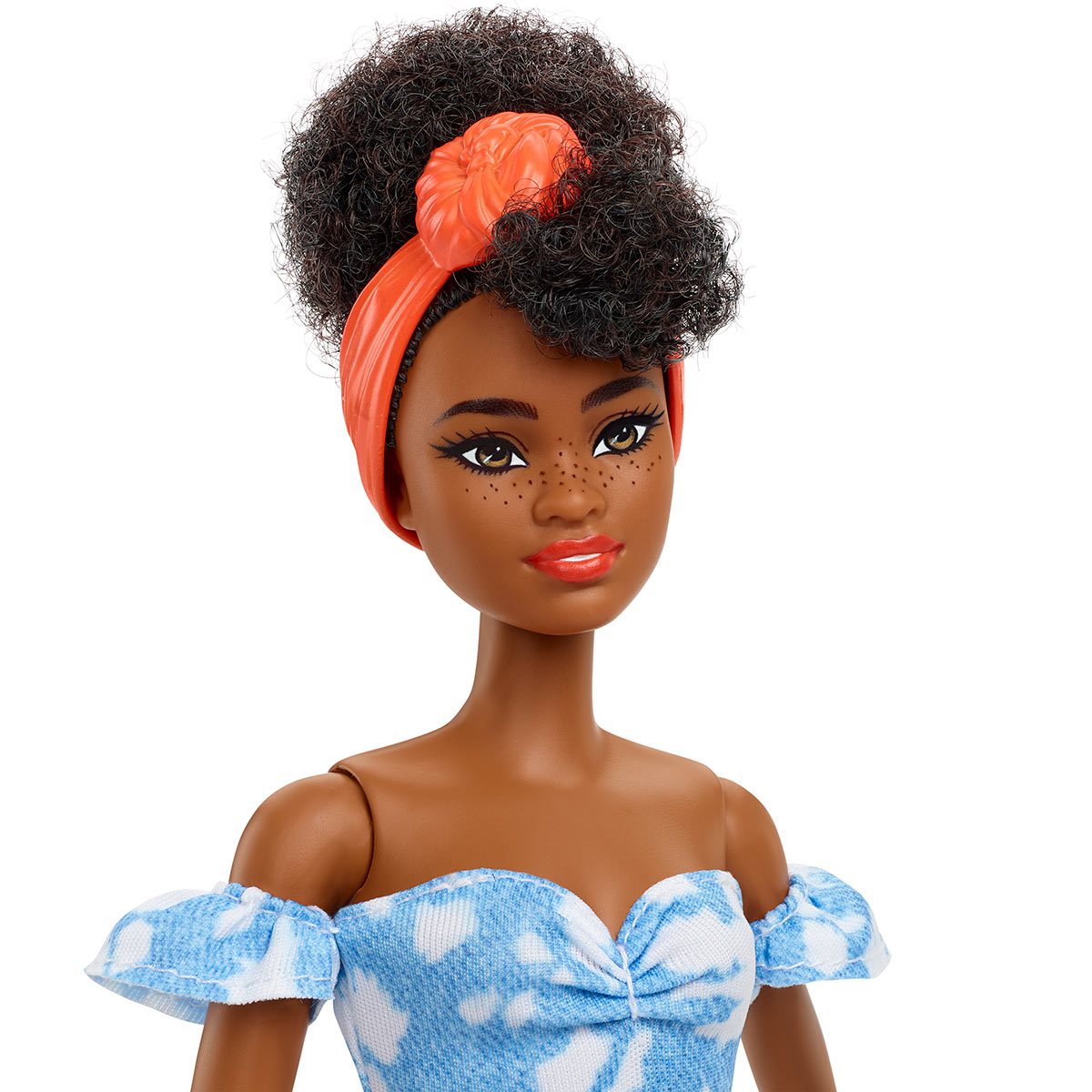 NEW Barbie Fashionista Tall Doll Blue Denim White Dot Skirt Also Fits Original 