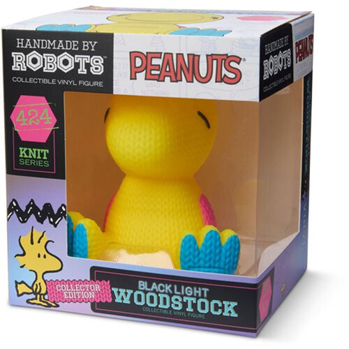 Peanuts Woodstock #424 Black Light Handmade by Robots Vinyl Figure