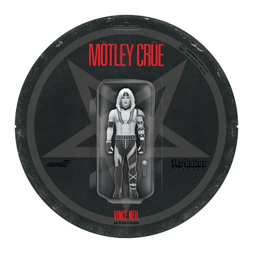 Motley Crue Vince Neil Black and White Shout at the Devil 3 3/4-Inch ReAction Figure