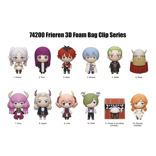 Frieren: Beyond Journeys End 3D Foam Bag Clip Random 6-Pack
