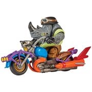 Tales of the Teenage Mutant Ninja Turtles Chopper Motorcycle with Rocksteady Figure