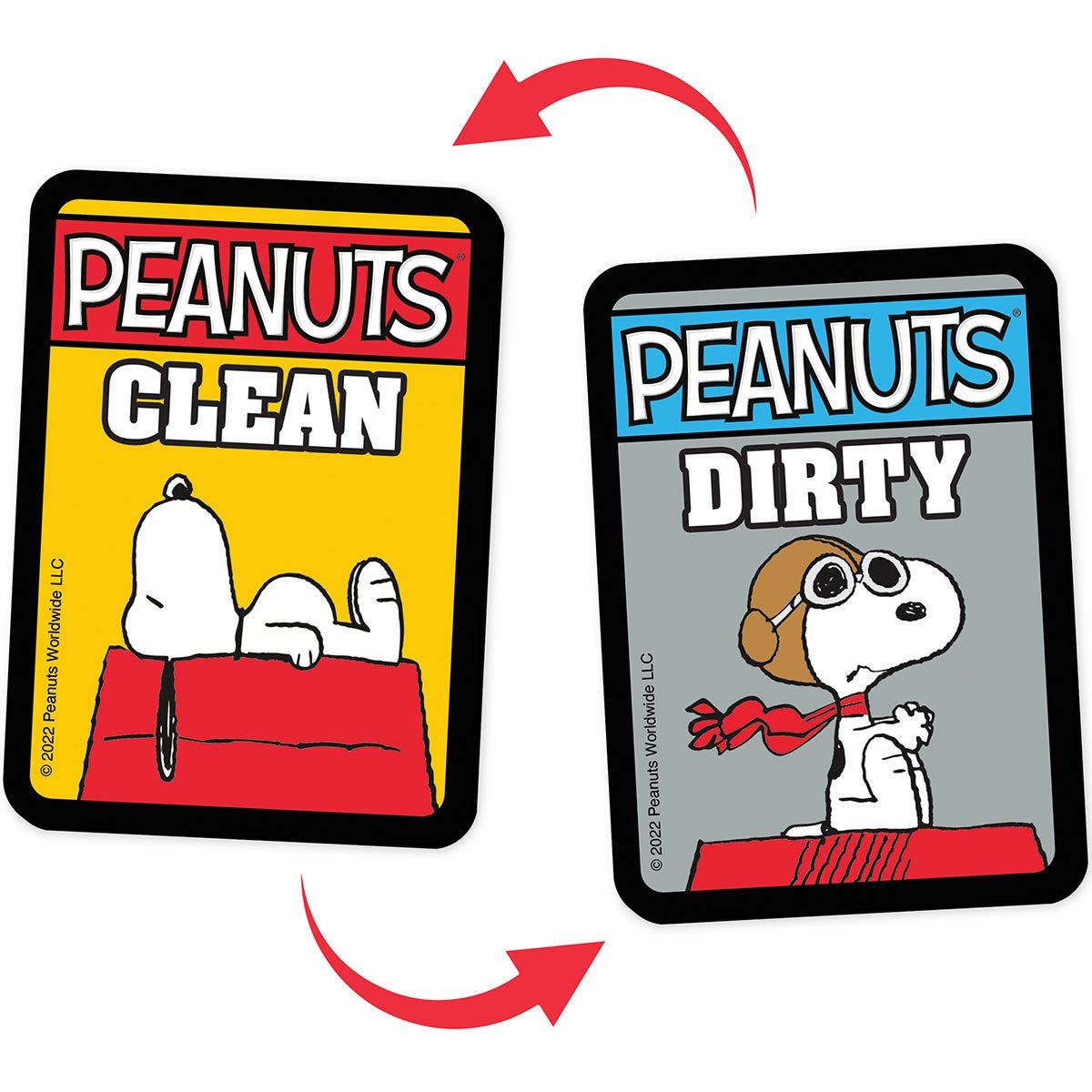 Peanuts Snoopy & Pigpen Reversible Magnetic Dishwasher Sign Geek Kitchen  Clean Dirty Dishwasher Magnet /snoopy Clean Pigpen Dirty 