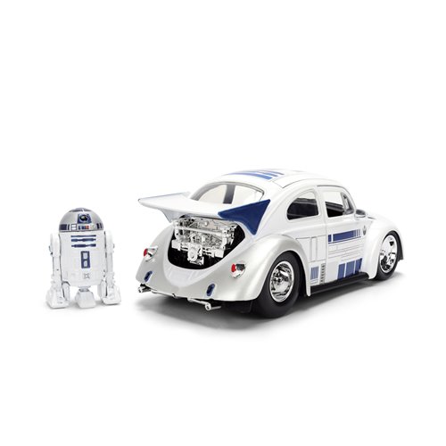Hollywood Rides Star Wars 1959 Volkswagen Drag Beetle 1:24 Scale Die-Cast Metal Vehicle with R2-D2 F