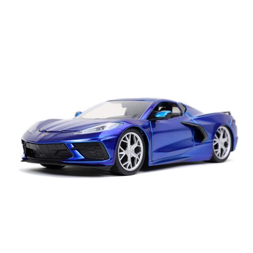 Bigtime Muscle 2020 Chevy Corvette Stingray Candy Blue 1:24 Scale Die-Cast Metal Vehicle