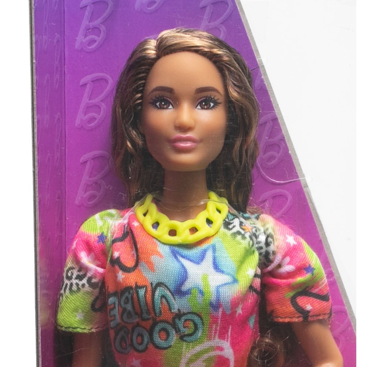 Barbie Fashionista Doll 201 With Good Vibes T Shirt Dress Rerun