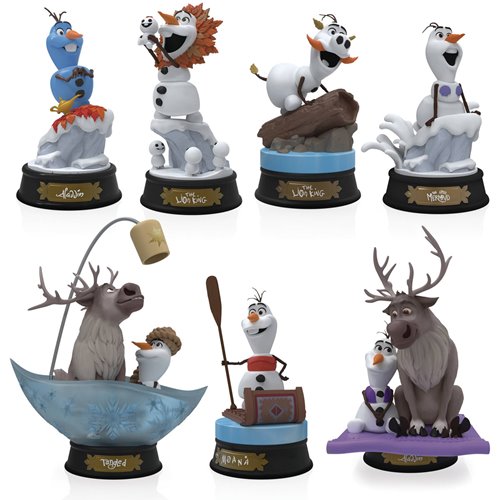 3D Anime Frozen Flocking Figures Olaf Mini Snowman Action Figures