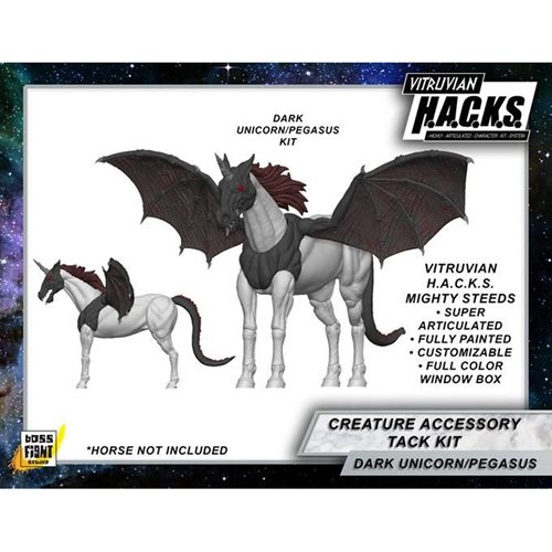 Vitruvian H.A.C.K.S. Mighty Steeds Dark Pegasus and Unicorn Creature Kit