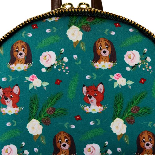 fox and the hound mini backpack Loungefly x Disney  GeekCore A movable Tod and Copper are front and center against a gorgeous forest background The Fox and the Hound