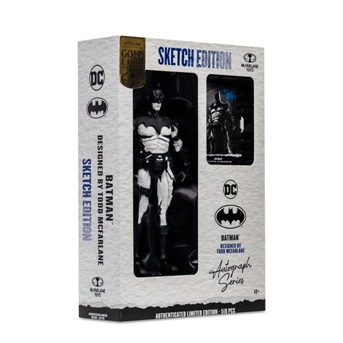 DC Multiverse Batman by Todd McFarlane Sketch Autograph Gold Label 7-Inch Action Figure - Entertainment Earth Exclusive