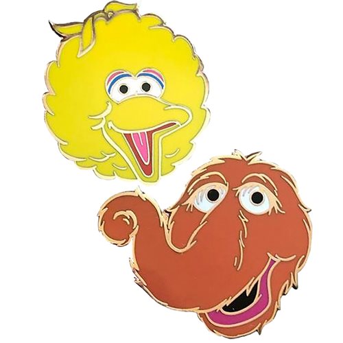 Sesame Street Big Bird and Snuffy Enamel Pin Set