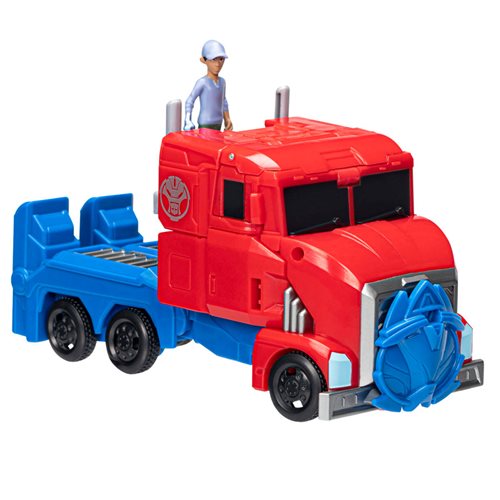 Transformers EarthSpark Spin Changer 8-Inch Optimus Prime with 2-Inch Robby Malto Figure