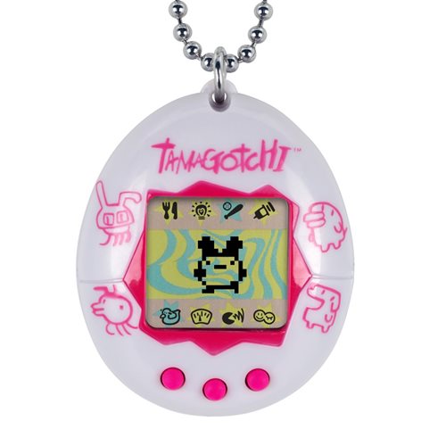 Tamagotchi Classic White and Pink Electronic Game