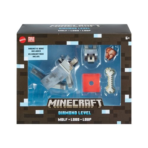 Minecraft Diamond Level Wolf Action Figure