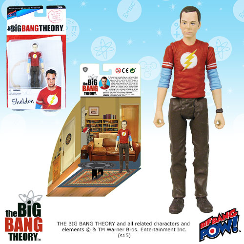 The Big Bang Theory Sheldon in The Flash T-Shirt 3 3/4-Inch Action Figure Series 1