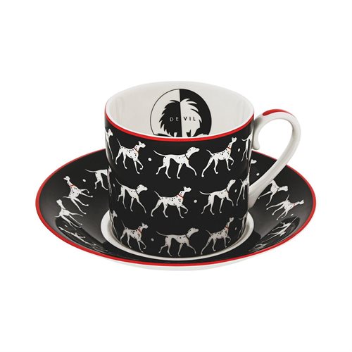 Disney English Ladies 101 Dalmations Cruella Cup and Saucer Set