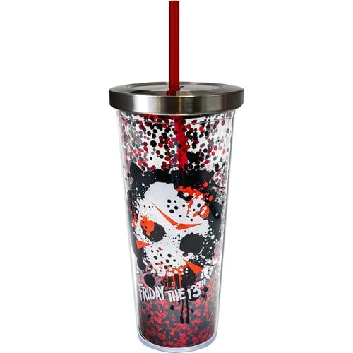 Friday the 13th Glitter 20 oz. Acrylic Cup with Straw