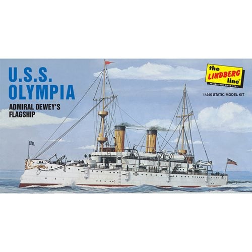 Lindberg 402 U.S.S Olympia Admiral Dewey's Flagship model kit 1/240 
