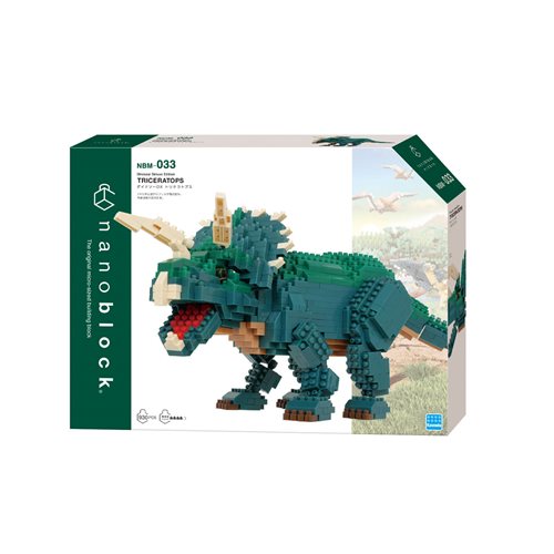 Triceratops Dinosaur Deluxe Edition Nanoblock Advanced Hobby Constructible Figure