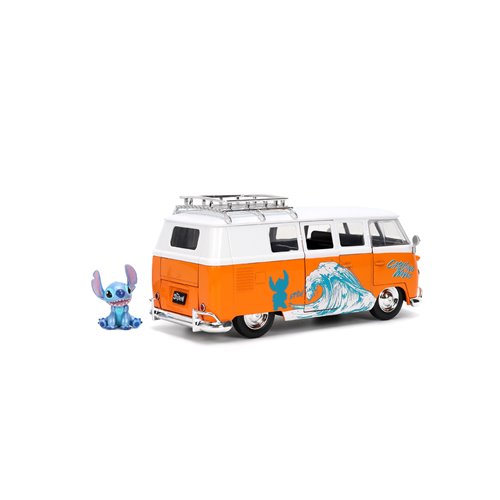 Hollywood Rides Lilo & Stitch 1961 Volkswagen Bus 1:24 Scale Die-Cast Metal Vehicle with Stitch Figu