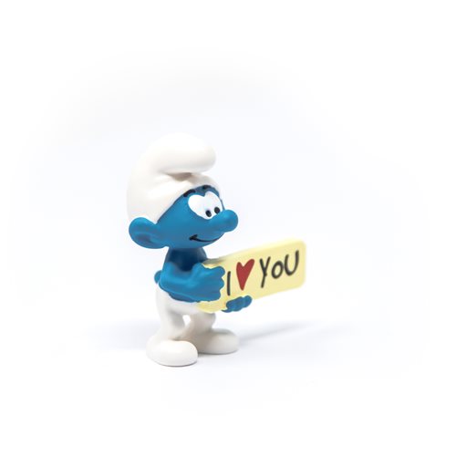 Smurfs Smurf with Sign Collectible Figure