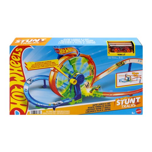 Hot Wheels Stunt Tracks Rapid Launch & Loop Playset