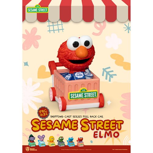 Sesame Street Shopping Cart Pull Back Car Series PBC-031 Vehicle Blind Box Case of 6