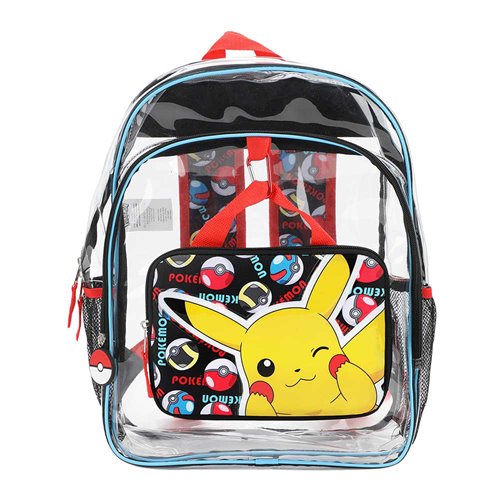 Pokemon Winking Clear Backpack 3-Piece Set