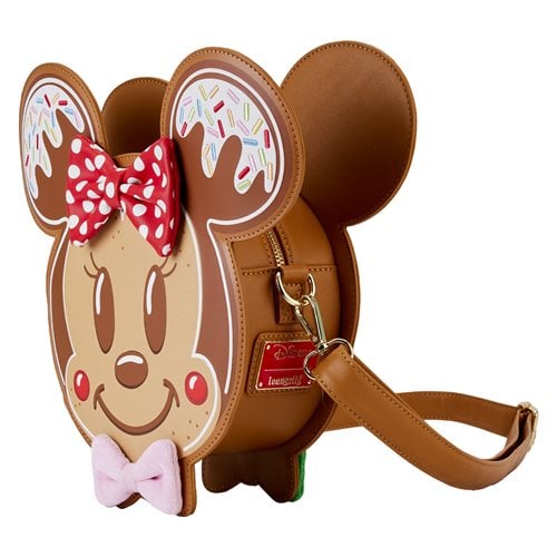 Mickey and Minnie Mouse Gingerbread Cookie Figural Crossbody Purse