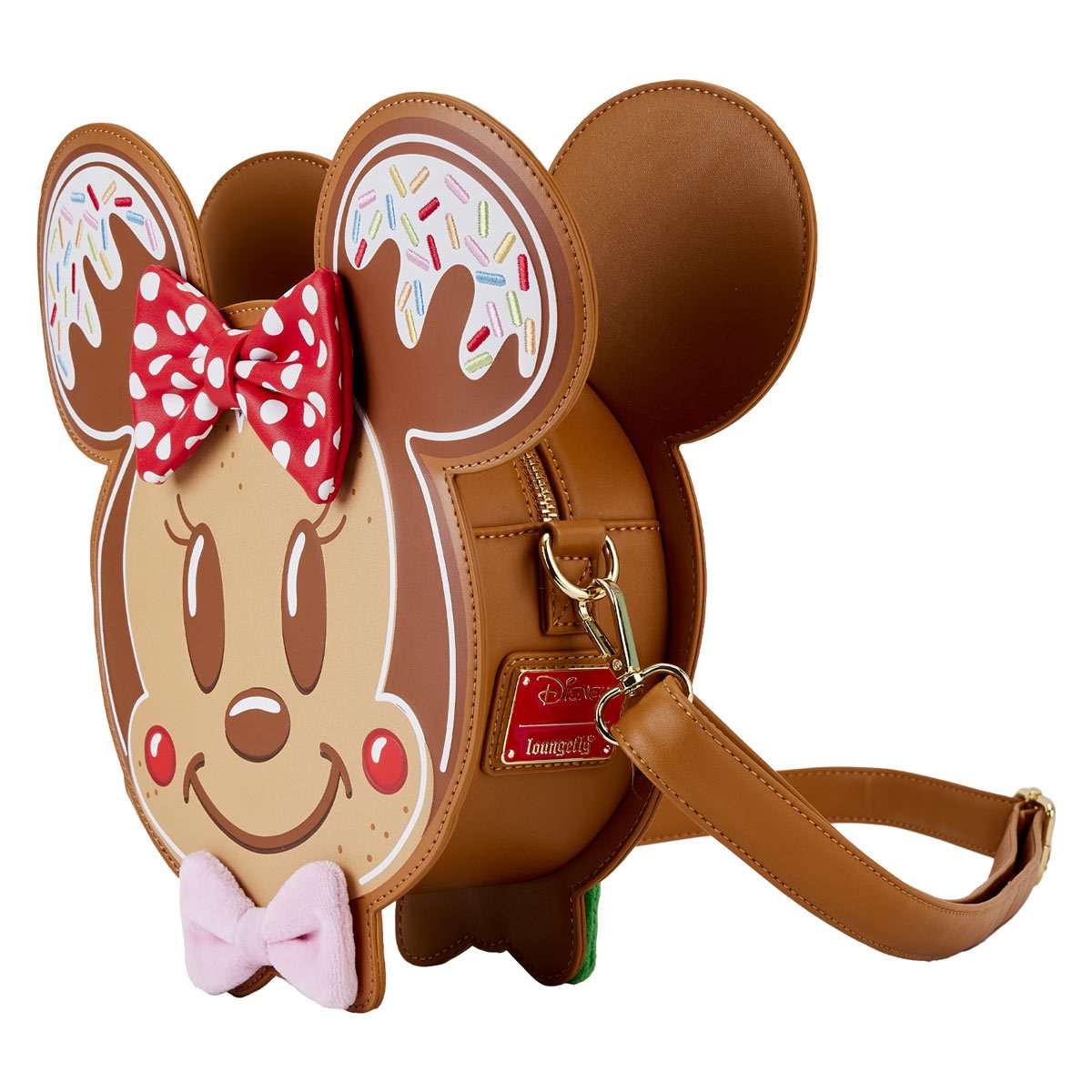 Loungefly Disney Minnie Mouse Bow Polka Dot Crossbody Bag + Matching Card  Case | eBay