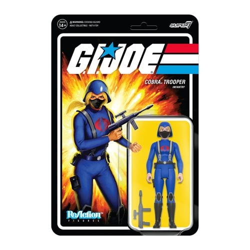 G.I. Joe Cobra Female Trooper Long Blonde Hair (Pink)  3 3/4-Inch ReAction Figure
