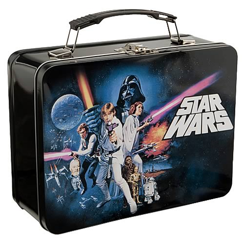 Star Wars Lunch Box A New Hope Episode 4 Tin Tote Lunchbox Luke Han Solo