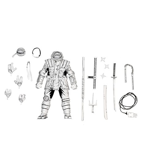 Teenage Mutant Ninja Turtles (The Last Ronin) Ronin (Armored) Black & White Figure 7-Inch Scale Acti