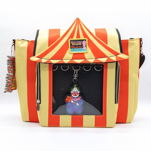 Killer Klowns From Outer Space Padded Pin Trading Tent Crossbody Bag with Bag Charm