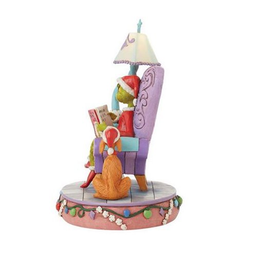 Dr. Seuss Grinch in Chair with Lamp By Jim Shore Statue